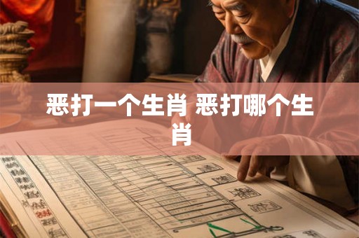 恶打一个生肖 恶打哪个生肖