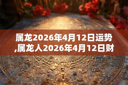 属龙2026年4月12日运势,属龙人2026年4月12日财运,生肖龙2026年4月12日运势