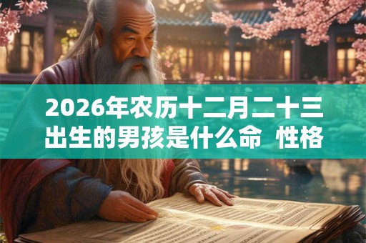 2026年农历十二月二十三出生的男孩是什么命 性格怎么样 2026年农历十二月二十三出生的男孩是什么命 性格怎么样