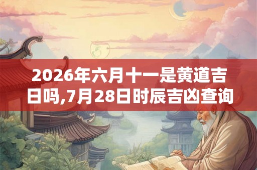 2026年六月十一是黄道吉日吗,7月28日时辰吉凶查询 2026年六月十一是黄道吉日吗,7月28日时辰吉凶查询