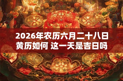 2026年农历六月二十八日黄历如何 这一天是吉日吗