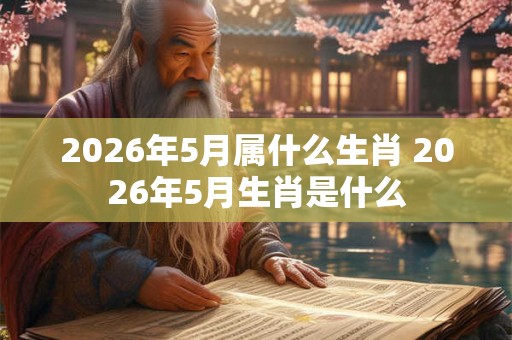 2026年5月属什么生肖 2026年5月生肖是什么