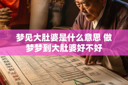 梦见大肚婆是什么意思 做梦梦到大肚婆好不好