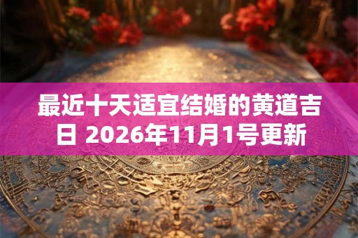 最近十天适宜结婚的黄道吉日 2026年11月1号更新 最近十天适宜结婚的黄道吉日 2026年11月1号更新