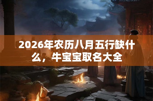 2026年农历八月五行缺什么，牛宝宝取名大全