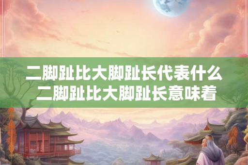 二脚趾比大脚趾长代表什么 二脚趾比大脚趾长意味着什么 二脚趾比大脚趾长代表什么 二脚趾比大脚趾长意味着什么