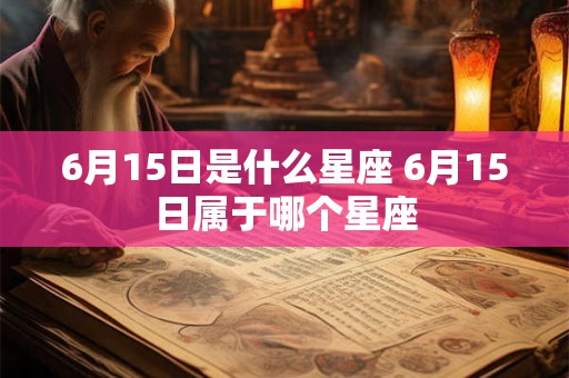 6月15日是什么星座 6月15日属于哪个星座 6月15日是什么星座 6月15日属于哪个星座
