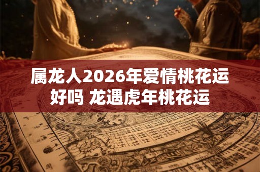 属龙人2026年爱情桃花运好吗 龙遇虎年桃花运