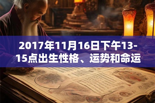 2017年11月16日下午13-15点出生性格、运势和命运