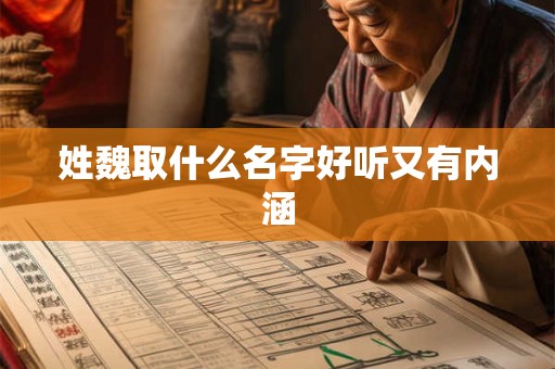 姓魏取什么名字好听又有内涵