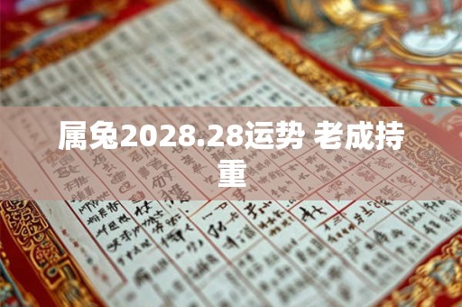 属兔2028.28运势 老成持重