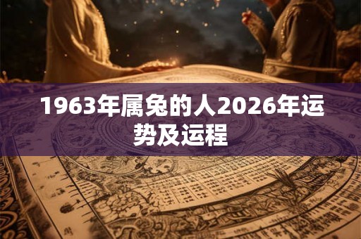 1963年属兔的人2026年运势及运程
