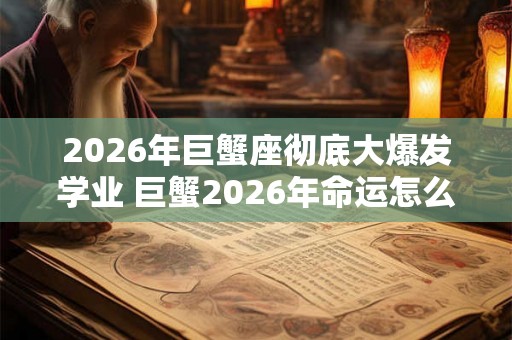 2026年巨蟹座彻底大爆发学业 巨蟹2026年命运怎么样