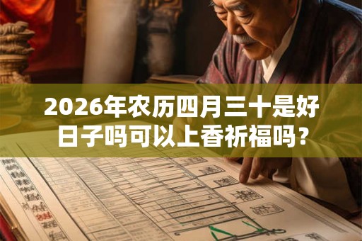 2026年农历四月三十是好日子吗可以上香祈福吗？
