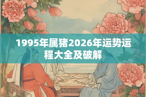 1995年属猪2026年运势运程大全及破解