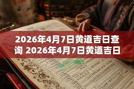 2026年4月7日黄道吉日查询 2026年4月7日黄道吉日是什么