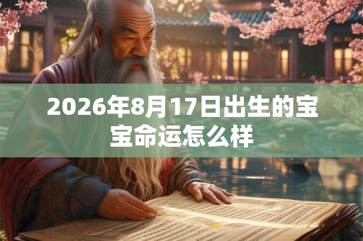 2026年8月17日出生的宝宝命运怎么样