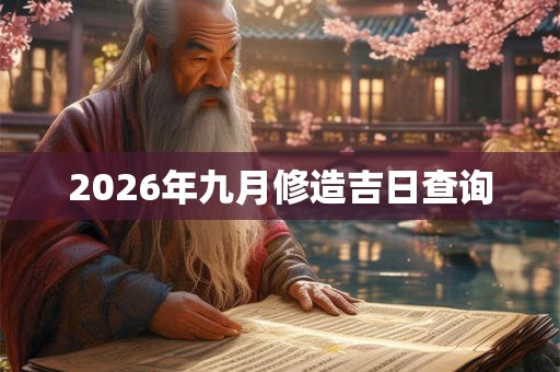 2026年九月修造吉日查询