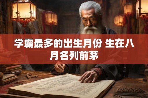 学霸最多的出生月份 生在八月名列前茅