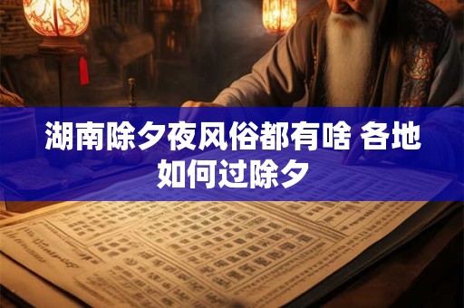 湖南除夕夜风俗都有啥 各地如何过除夕
