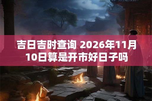 吉日吉时查询 2026年11月10日算是开市好日子吗