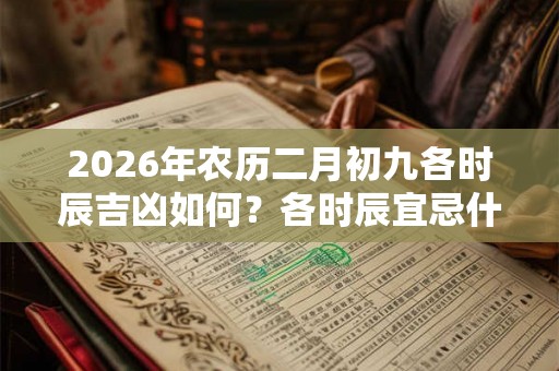 2026年农历二月初九各时辰吉凶如何？各时辰宜忌什么？