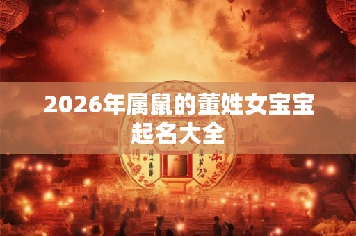 2026年属鼠的董姓女宝宝起名大全