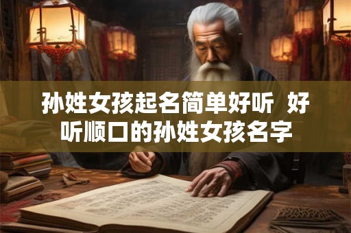 孙姓女孩起名简单好听 好听顺口的孙姓女孩名字 孙姓女孩起名简单好听 好听顺口的孙姓女孩名字