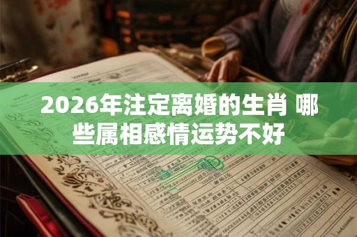 2026年注定离婚的生肖 哪些属相感情运势不好