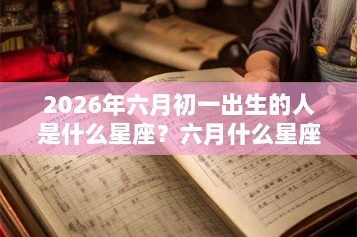 2026年六月初一出生的人是什么星座？六月什么星座的人