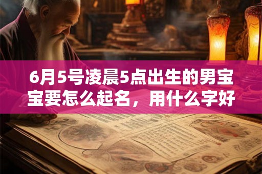 6月5号凌晨5点出生的男宝宝要怎么起名，用什么字好
