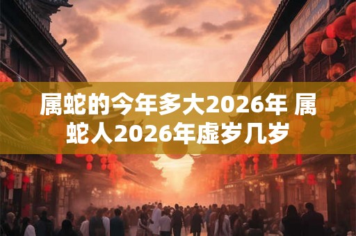 属蛇的今年多大2026年 属蛇人2026年虚岁几岁 属蛇的今年多大2026年 属蛇人2026年虚岁几岁