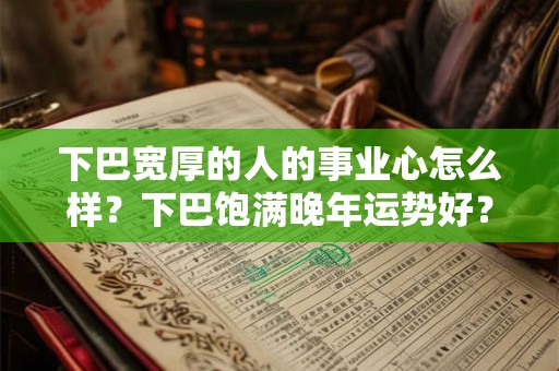 下巴宽厚的人的事业心怎么样？下巴饱满晚年运势好？
