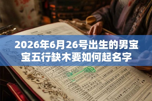 2026年6月26号出生的男宝宝五行缺木要如何起名字