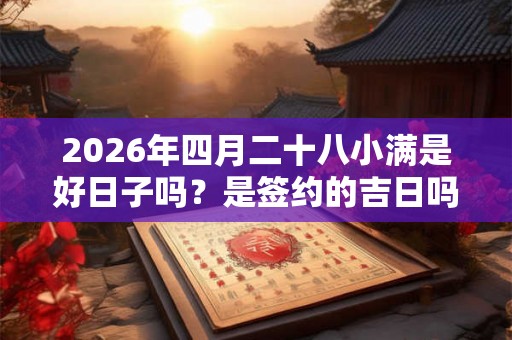 2026年四月二十八小满是好日子吗？是签约的吉日吗？