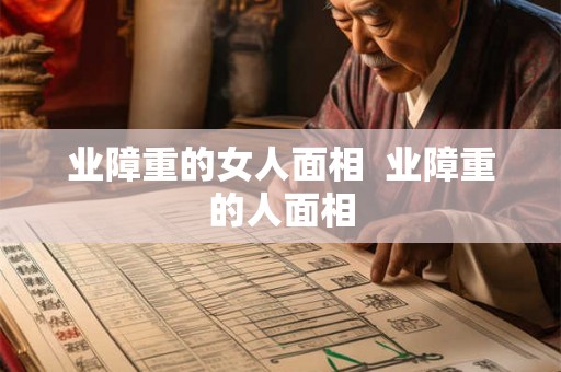 业障重的女人面相  业障重的人面相
