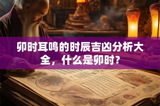 卯时耳鸣的时辰吉凶分析大全，什么是卯时？