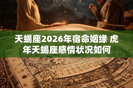 天蝎座2026年宿命姻缘 虎年天蝎座感情状况如何 天蝎座2026年宿命姻缘 虎年天蝎座感情状况如何