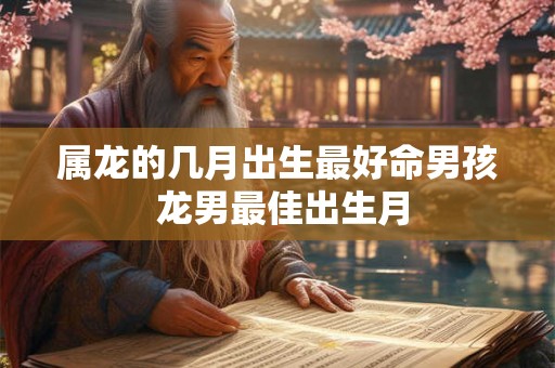 属龙的几月出生最好命男孩 龙男最佳出生月