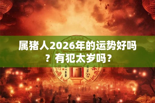 属猪人2026年的运势好吗？有犯太岁吗？