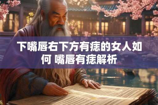 下嘴唇右下方有痣的女人如何 嘴唇有痣解析