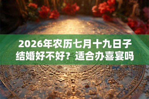 2026年农历七月十九日子结婚好不好？适合办喜宴吗？