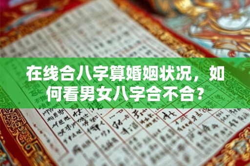在线合八字算婚姻状况，如何看男女八字合不合？