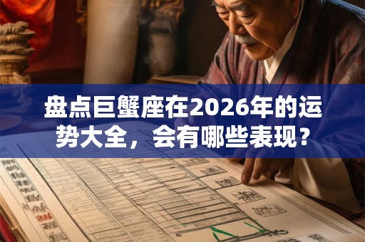 盘点巨蟹座在2026年的运势大全,会有哪些表现? 盘点巨蟹座在2026年的运势大全,会有哪些表现?