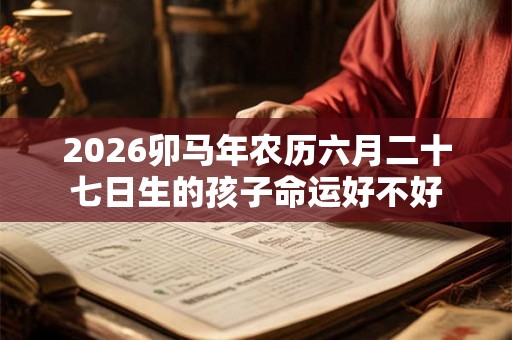 2026卯马年农历六月二十七日生的孩子命运好不好 2026卯马年农历六月二十七日生的孩子命运好不好