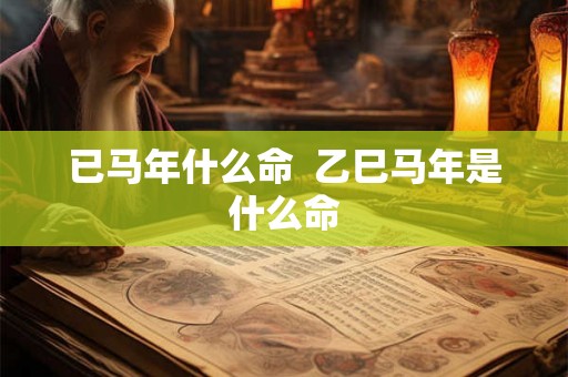 已马年什么命  乙巳马年是什么命