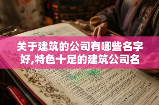 关于建筑的公司有哪些名字好,特色十足的建筑公司名 关于建筑的公司有哪些名字好,特色十足的建筑公司名