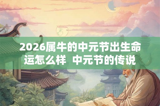 2026属牛的中元节出生命运怎么样  中元节的传说