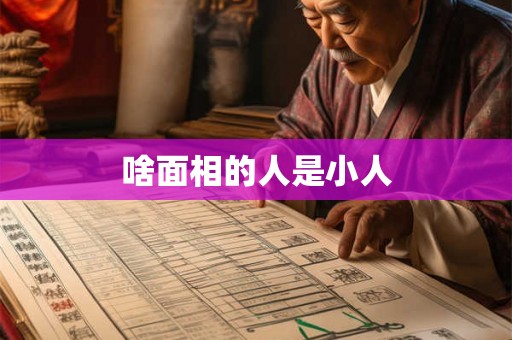 啥面相的人是小人