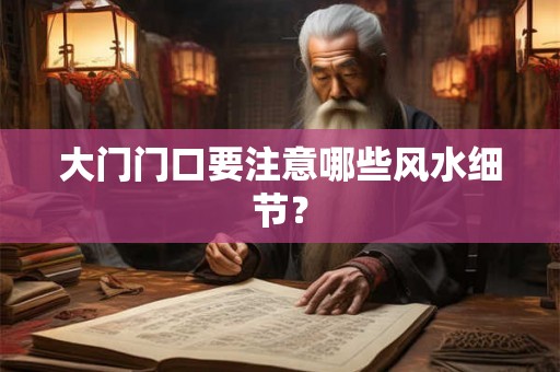 大门门口要注意哪些风水细节？